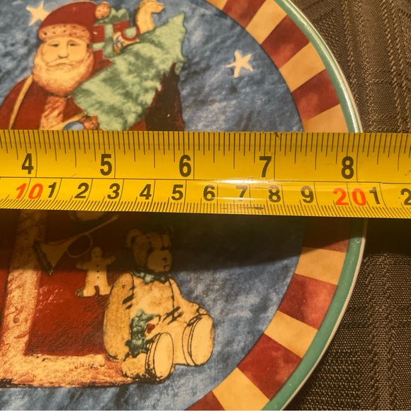 Primitive Santa Plate 8” - Picture 3 of 6
